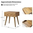 thumbnail image 3 of 23" Wooden End Table with Charging Station and Tray Modern for Living Room Seadrift, 3 of 8