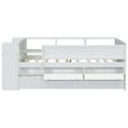 thumbnail image 5 of BARONAGE Multi-Functional Twin Daybed with Drawers and Trundle, Headboard Storage and Tables, USB Charging Station, White, 5 of 8