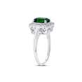 thumbnail image 4 of FB Jewels 10kt White Gold Womens Emerald Lab-Created Emerald Solitaire Ring 1-4/5 Cttw Size 6.5, 4 of 4