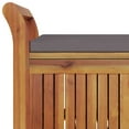 thumbnail image 4 of vidaXL Garden Storage Bench with Cushion 91 cm Solid Wood Acacia, 4 of 5