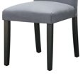 thumbnail image 3 of Benzara Fabric Upholstered Wooden Dining Chair with Scalloped Back, Set of 2, Gray, 3 of 5