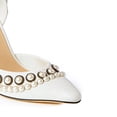 thumbnail image 4 of XYD Women Elegant Pearls D'Orsay Pumps Pointed Closed Toe Stiletto High Heels Slip-on Dress Evening Shoes Size 13.5 White, 4 of 4