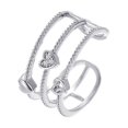thumbnail image 2 of TIMIFIS Silver Rings 2PC Hollow Heart Three-layer Temperament Jewelry Gift For Women Valentine'S Day Gift, 2 of 6