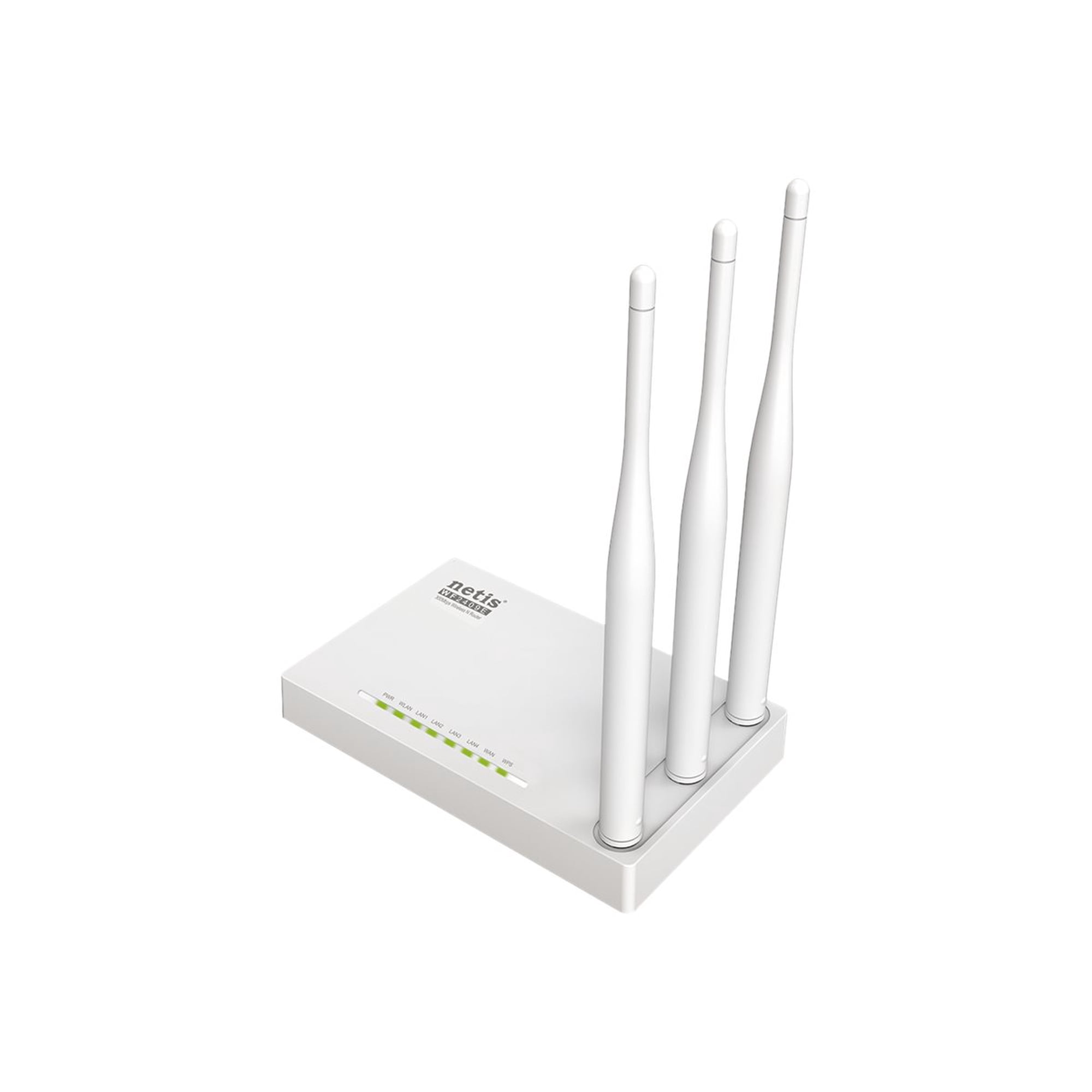Netis WF2409E Wi-Fi 4 IEEE 802.11b/g/n Ethernet Wireless Router - Single Band - 2.40 GHz ISM Band - 3 x Antenna(3 x External) - 37.50 MB/s Wireless Speed - 4 x Network Port - 1 x Broadband Port - F...