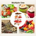 thumbnail image 2 of 3-Tier Fruit Bowl with Stand, Plastic Fruit Bowls with Bamboo Stand, 3-Tier Fruit Serving Tray Set, Large Fruit Basket for Kitchen, Oval Serving Bowls with Wood Rack for Desserts, Sushi, Candies, 2 of 7
