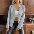 thumbnail image 5 of Women Fall Clothes Solid Color Blazers for Women Business Casual Outfits for Women Office Work Open Front Jacket, 5 of 5