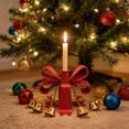 thumbnail image 4 of Rijanmt Valentine's Metal Bow Taper Art Candlestick Holder,Vintage Candle Stick Holder Candelabra,For Holiday Home Decor Fireplace Mantel Wedding Party Housewarming Gift,7.48X7.08X5.9",Red, 4 of 6