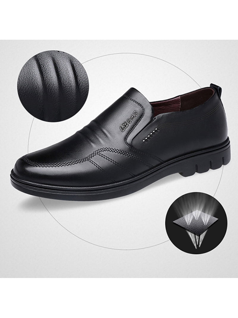 SIMANLAN Mens Loafers Round Toe Dress Shoes Slip On Business  display picture 1