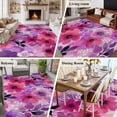 thumbnail image 5 of 5'x7' Area Rugs for Living Room Bedroom, Spring Floral Washable Rug Carpet Runner Indoor Outdoor, Watercolor Flowers Leaves Vintage Beige Non Slip Floor Mats Area Rug for Kitchen, Nursery, 5 of 8