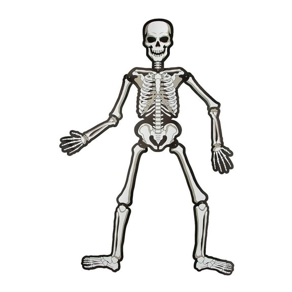 Giant Jointed Skeleton Cutout, Party Decor, Halloween, 1 Pieces