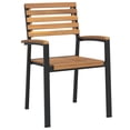 thumbnail image 3 of vidaXL 5 Piece Garden Dining Set Solid Wood Acacia and Metal, 3 of 5