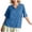 Blue, variant on Tank Tops for Women Trendy Summer Women's V-Neck Collar with Turned-up Edges Bias Binding Rolled Cuff Solid Color Button Decoration Tops Orange M