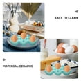 thumbnail image 7 of TABLZONE Ceramic Egg Tray Sky-Blue 2Pcs 5.70X3.73X1.26in, 7 of 7
