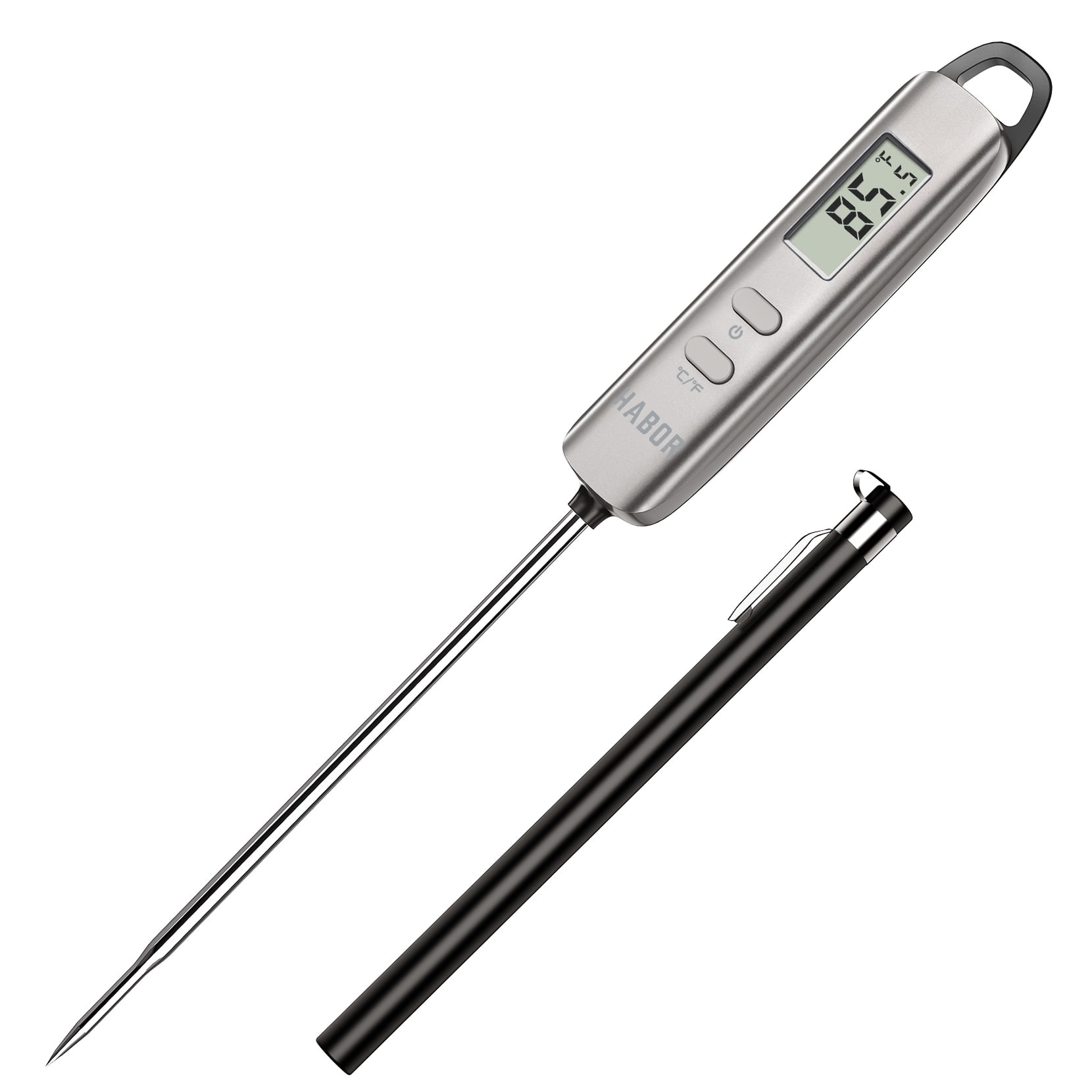 Habor Instant Read Meat Thermometer for Kitchen Food, Waterproof Magnet  Digital Food Thermometer with Backlight LCD, 4.6 Long Probe, Grill