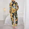 thumbnail image 6 of Wukai Mushrooms Honeycomb Print Women's Pajama Set - Soft Long Sleeve Sleepwear for Comfort and Style-X-Large, 6 of 9