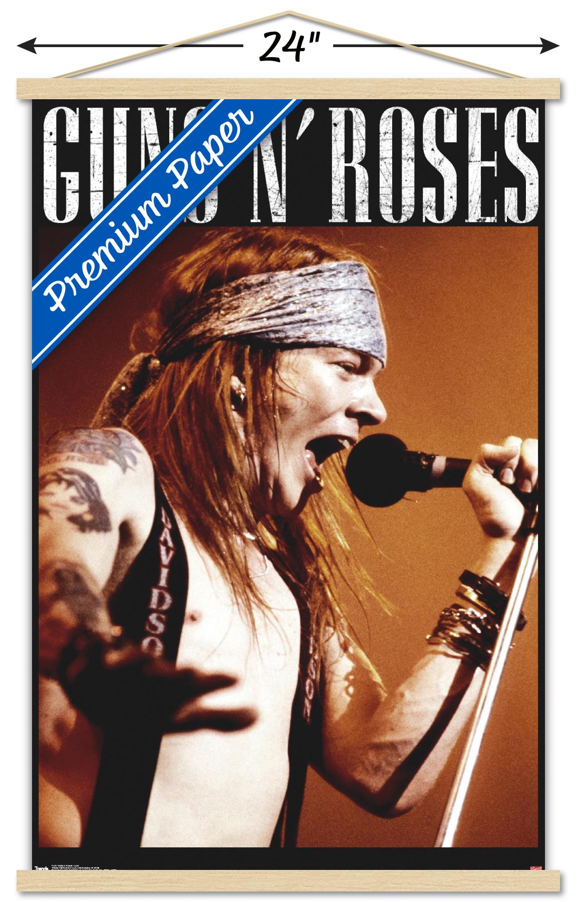 Guns N' Roses - Axel Wall Poster with Wooden Magnetic Frame, 22.375" x 34"