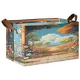 thumbnail image 2 of BZSMCE Collapsible Fabric Cube Storage Bins Door with Floral Design Pattern Storage Box, 2 of 8