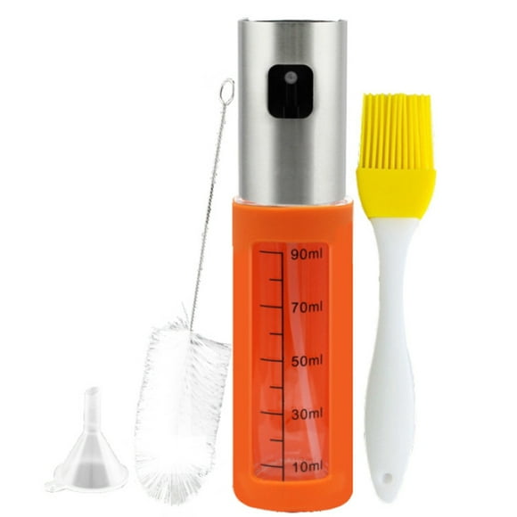 ENJOYW 100ML Spray Bottle With Scale Refillable Glass Vinegar Gravy Oil Bottle Dispenser for Kitchen Oil Spray Bottle Stai