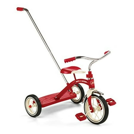 Flair Handles - Radio Flyer Classic Tricycle with Push Handle, Red