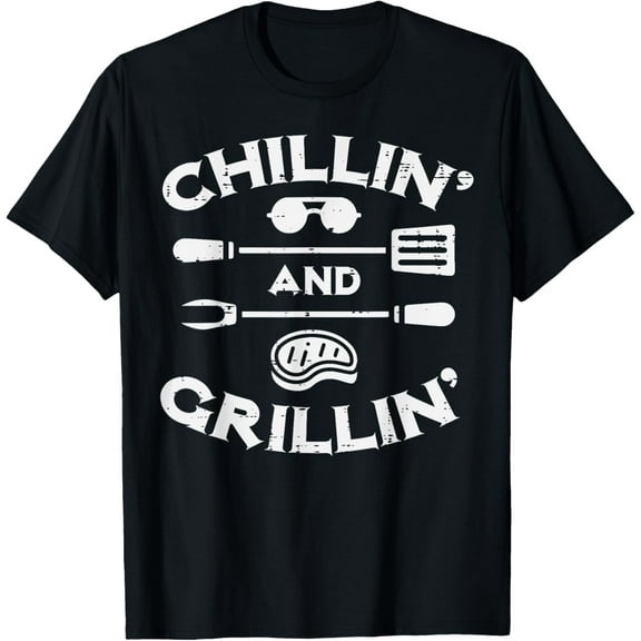 Bbq Chillin And Grillin Barbecue Pit Men Women Kids T-Shirt