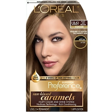 L'Oreal Paris Superior Preference Fade-Defying   Shine Permanent Hair Color, UL61 Ultra Light Ash Brown, Pack of 1, Hair Dye