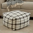 thumbnail image 2 of Saro Lifestyle Floor Pouf With Plaid Design, 2 of 4