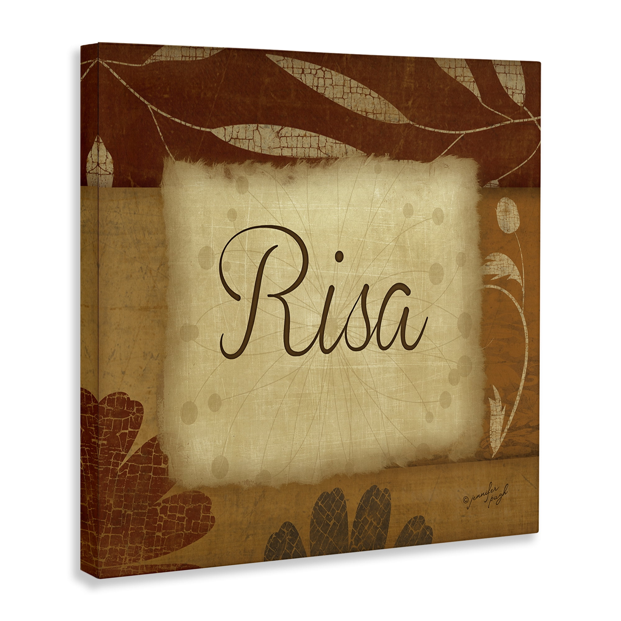 Stupell Industries Risa con Flores Tradicionales Typography and Symbols Painting Wrapped Canvas Art Print Wall Art, 36 x 36
