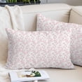 thumbnail image 2 of Pink Spring Floral Pillow Covers King, Elegant Watercolor Summer Botanical Soft Brushed Microfiber Breathable Throw Pillow Covers, Pillowcase with Zipper for Couch Sofa Bedroom Living Room 20"x36", 2 of 9