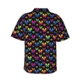 thumbnail image 3 of Daiia Rainbow Butterfly Hawaiian Shirt for Men Gentle Cotton Regular Short Sleeve Casual-Small, 3 of 9