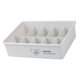thumbnail image 1 of Yuarrent Caja de almacenamiento de calcetines de ropa interior, sujetador de plástico apilable dividido, bragas, tapa de acabado, organizador Almacenamiento y organización del hogar Gris 10 cuadrícula, 1 of 6