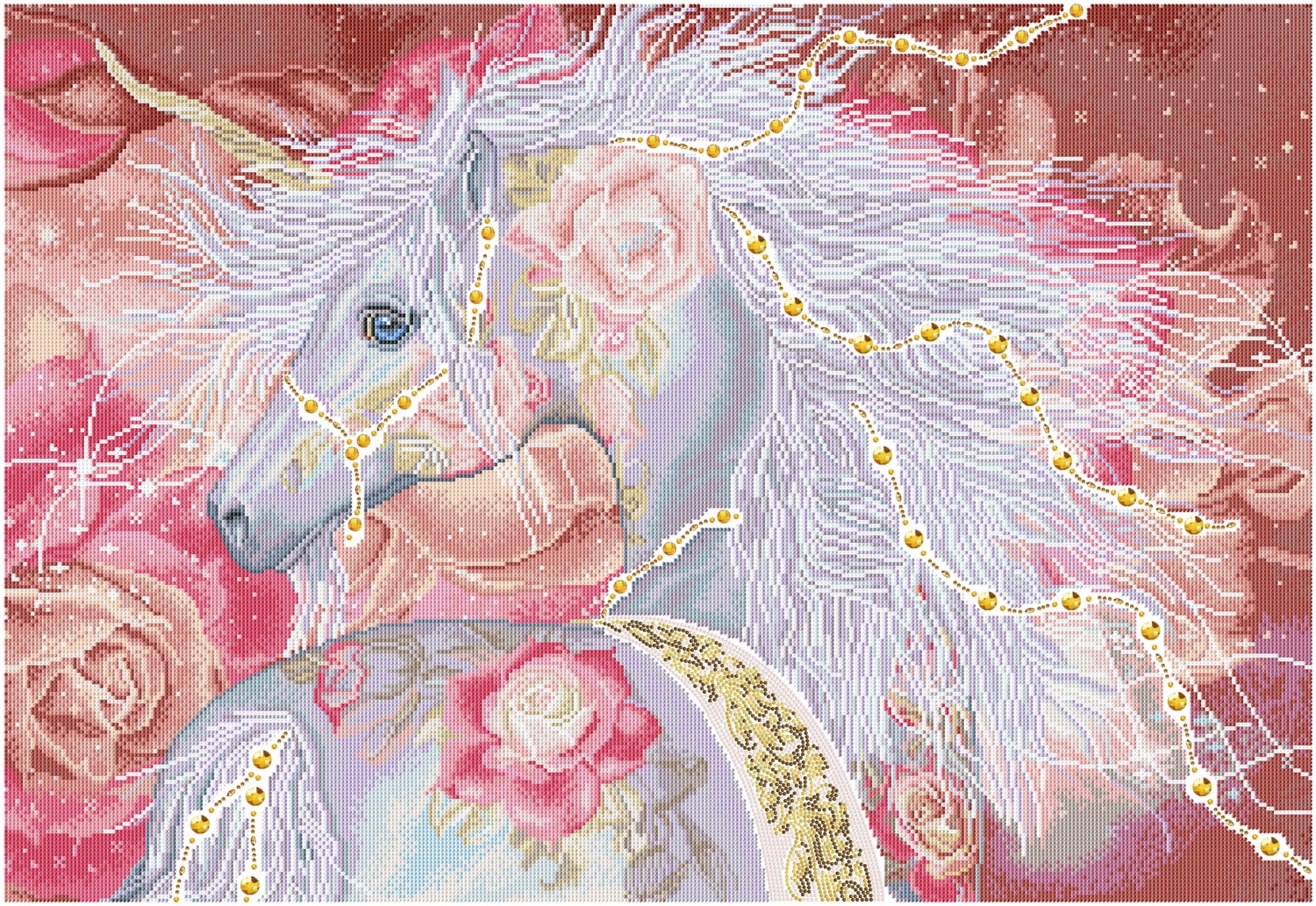 Diamond Dotz Licorne Floral Diamond Painting Kits for Adults - Diamond Art Kits a Relaxing Creative Craft Kit with Dotz Gems