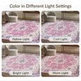 thumbnail image 7 of ODIKA 8'x10' Washable Area Rug Non-Slip Chair-Friendly Mat Pink Purple Distressed Petal Vine Botanical Transitional for Dining Room, Large Office, Lounge, 7 of 7