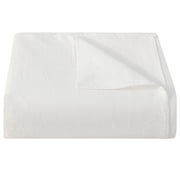 NTBAY Washed Cotton King Bedding Flat Sheet, Ultra Soft and Breathable Flat Top Sheet, White