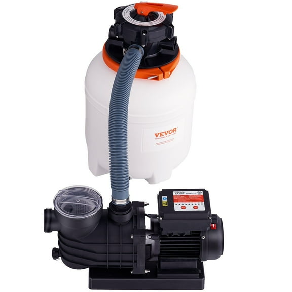 Commercial Grade Sand Filter Pump - 6 Function Multi-Port Valve - Thermoplastic Housing - Ideal for Small Water Parks & Community Pools