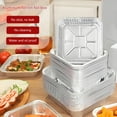 thumbnail image 2 of 20pcs Stackable Baking Trays for Air Fryers Use Square Aluminum Foil Containers, 2 of 14