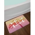 thumbnail image 2 of Saying Bath Mat, Will Work for Travel Funny Saying at Vintage Filtered Background with a Palm Tree, Plush Bathroom Decor Mat with Non Slip Backing, 29.5" X 17.5", Multicolor, by Ambesonne, 2 of 2