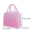 thumbnail image 3 of Lightweight Insulated Lunch Bag with Handle, Cloth Cooler Tote with Aluminum Foil Lining for Office Meals, Travel, Car and Picnic, Pink, 3 of 6