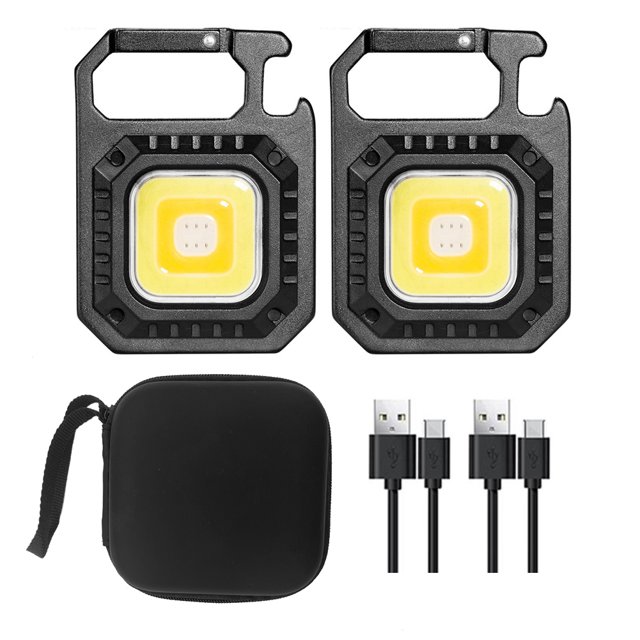Lámpara de trabajo portátil a prueba de agua Antorcha 500LM 500mAh 7 modos Tipo-C USB recargable