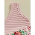 thumbnail image 5 of SXYPAYXS Newborn Baby Girl Summer Outfits Floral Bow One Shoulder Romper Bodysuit and Headband Set Infant Cute Clothes, 5 of 7