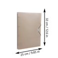 thumbnail image 2 of A4 Four Hole PP Document Binder With Metal Fittings, Practical Paper Archiving And Office Filing Holder (Khaki), 2 of 5