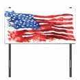 thumbnail image 3 of American Headboard, Flag of America Watercolor Splash National Independence Symbol Abstract Art, Upholstered Decorative Metal Bed Headboard with Memory Foam, Twin Size, Red Blue White, by Ambesonne, 3 of 4