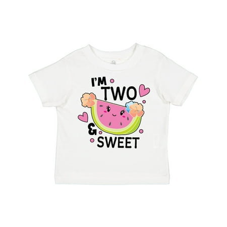

Inktastic I m Two and Sweet with Cute Watermelon Gift Toddler Toddler Girl T-Shirt