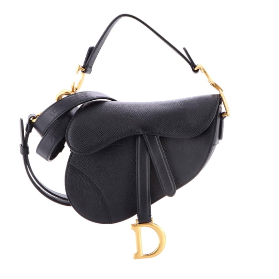 Pre-Owned Saddle Handbag with Strap Leather Mini By Rebag