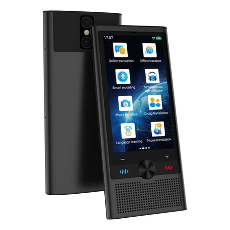 LAZIOEGR 3.4 inch Touchscreen Portable Language Translator Device 148 Languages Voice Text Photo Offline Translation Black