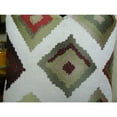 thumbnail image 2 of Plutus Red Earth Native-Trail Handmade Throw Pillow - White - Green & Red, 2 of 4