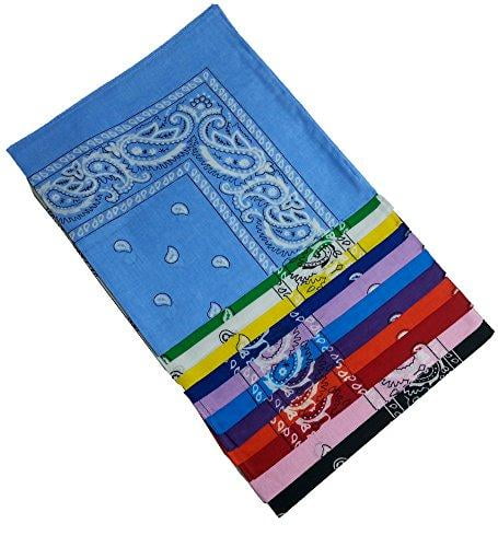 Multicolor Cowboy Head Wrap Scarf Handkerchiefs Cascacy 8PCS 100/% Cotton Paisley Print Bandanas Party Favors Headbands