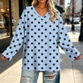 thumbnail image 4 of Womens V Neck Long Sleeve Tops Plus Size Printed Casual Blouses Soft Comfortable Shirts Summer Fall Tops Loose Fit Pullover Tops Daily Wear Outfits Tops, 4 of 7