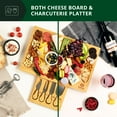 thumbnail image 3 of Royal Craft Wood Water-Resistant Cheese Board Set with Hidden Drawer, Bamboo, Wood Beige, 4.96 lb, 3 of 6