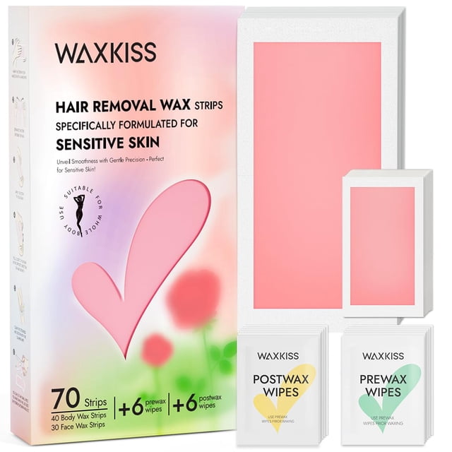 Bandas depilatorias Waxkiss Gentle, 70 unidades, kit de depilación