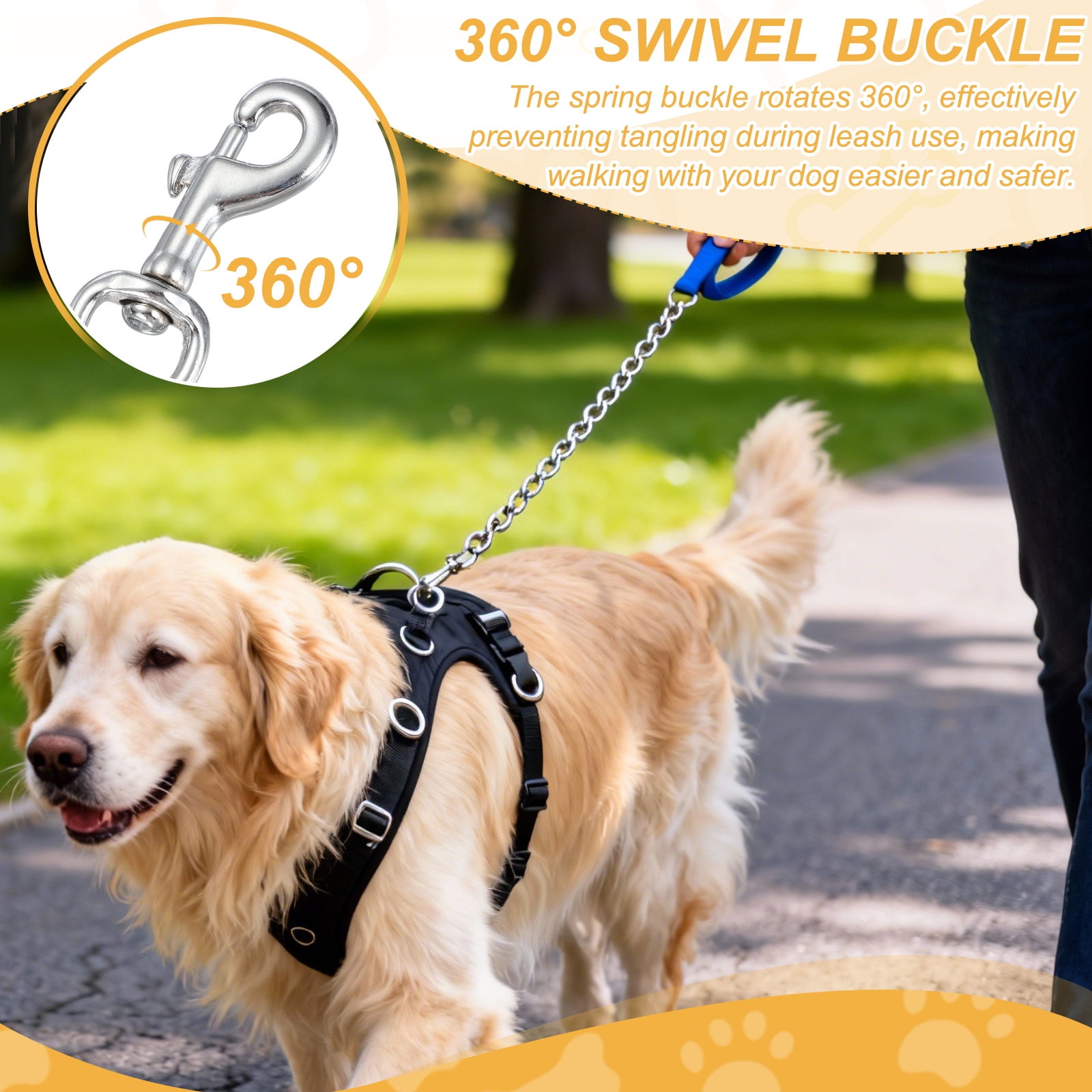 Uxcell Heavy Duty Chain Dog Leash, Metal Chain Dog Leash with Soft Padded Handle ( 4ft x 2 Mm, Red ) for Small Medium Large Pet Puppies Walking Training Traveling